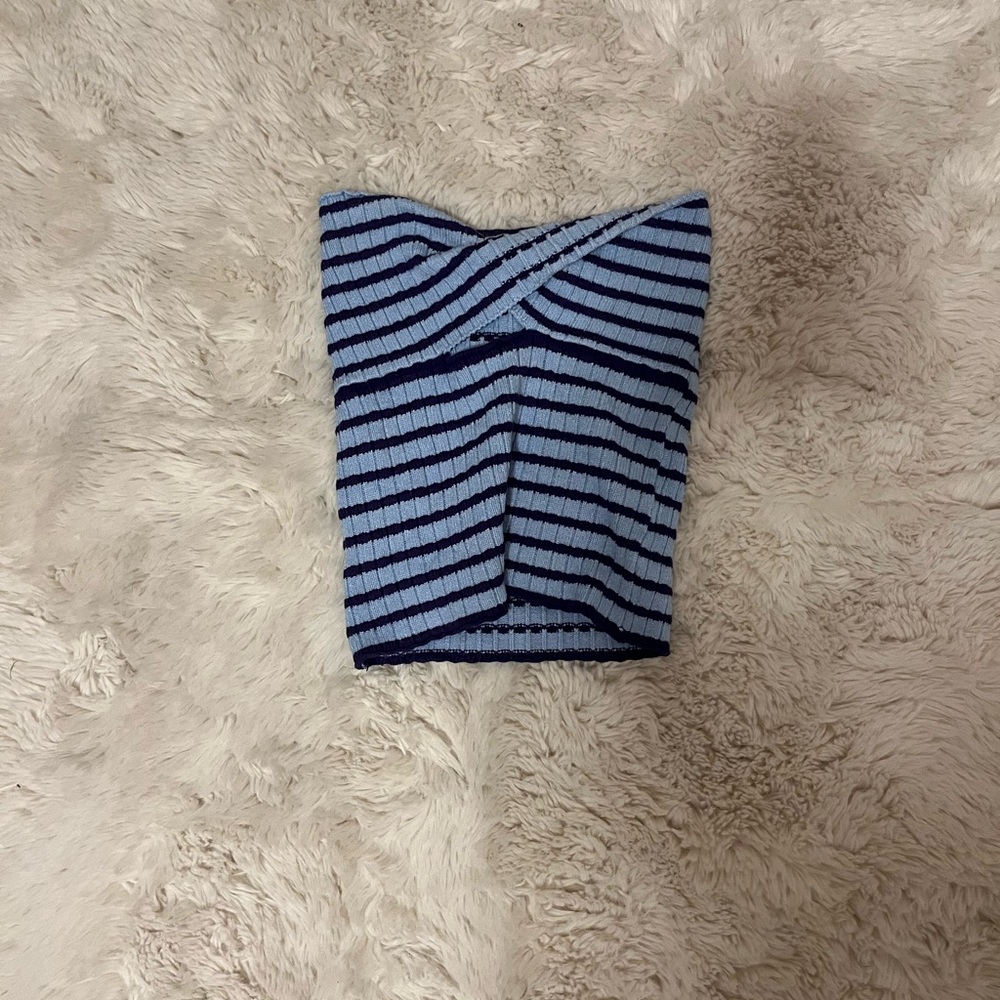 blue and purple tube top